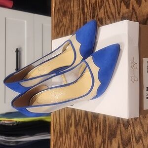 Blue Pescanta Jessica Simpson heels size 8.5